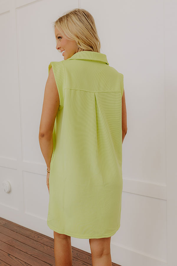 Coastal Dreamer Mini Dress in Lime Punch