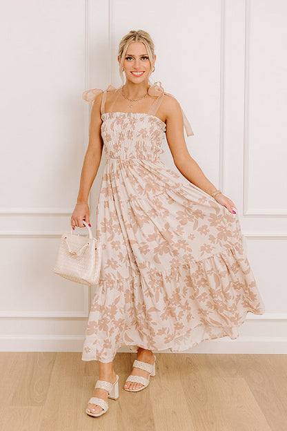 Happy Gatherings Floral Smocked Maxi Dress