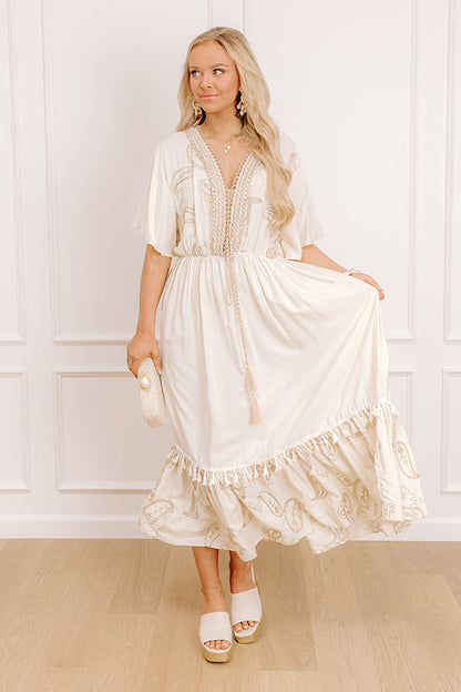 Travel To Tulum Embroidered Midi Dress