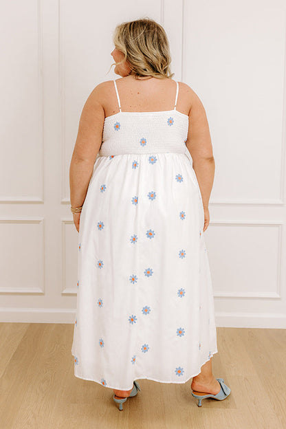 Daisy Does It Embroidered Maxi Dress Curves