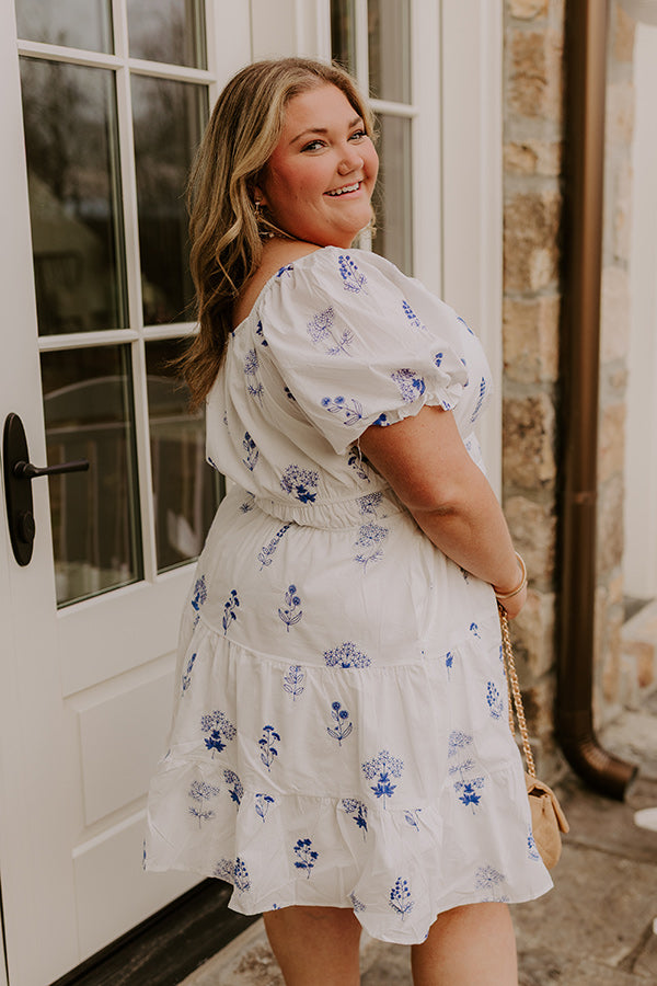 Botanical Moment Embroidered Mini Dress Curves