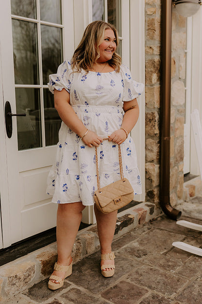 Botanical Moment Embroidered Mini Dress Curves
