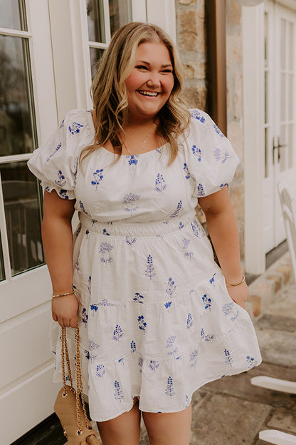 Botanical Moment Embroidered Mini Dress Curves