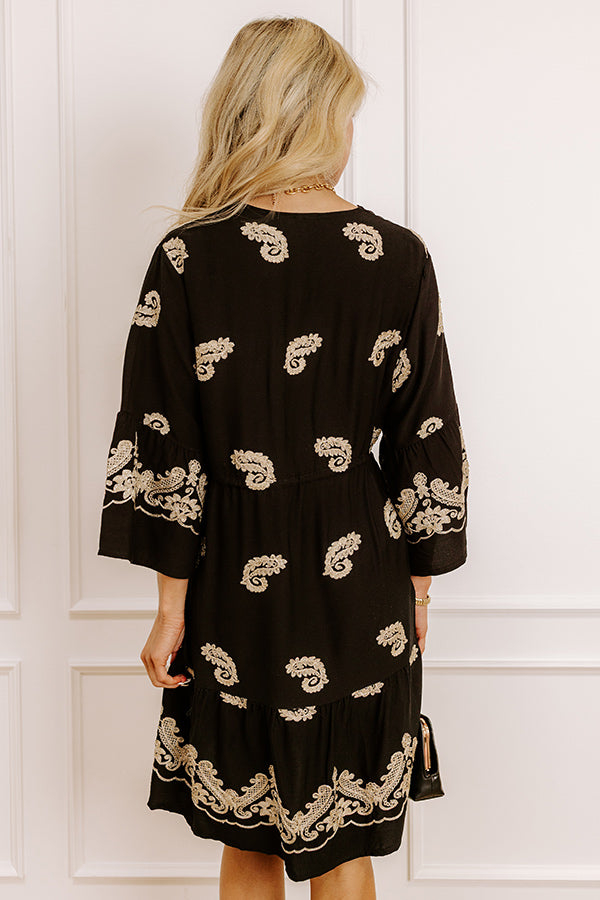 Bonding In Bali Embroidered Mini Dress