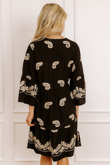 Bonding In Bali Embroidered Mini Dress