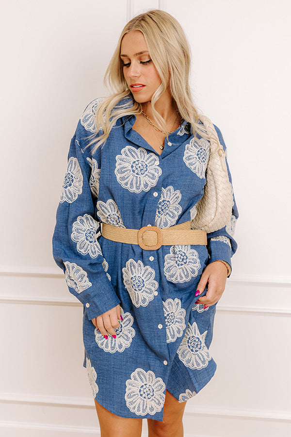Boho Charm Embroidered Mini Dress