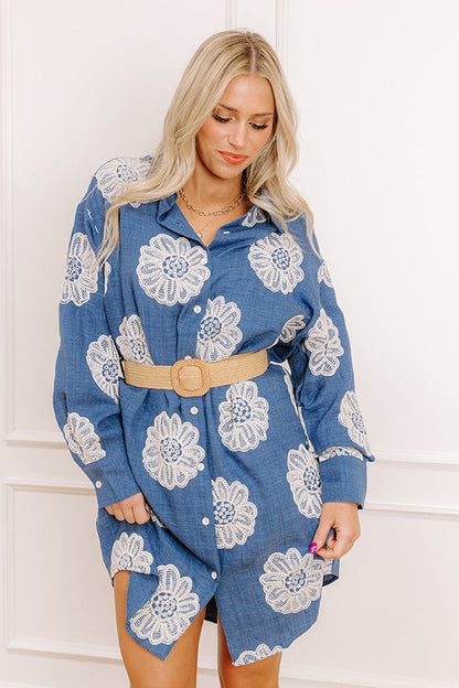 Boho Charm Embroidered Mini Dress
