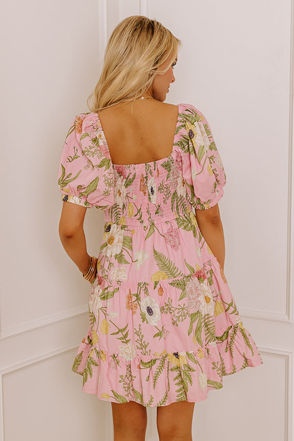Botanical Dreams Floral Mini Dress