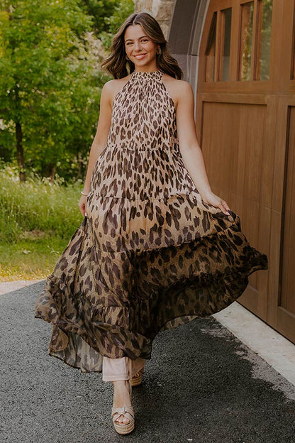 Urban Edit Leopard Maxi Dress