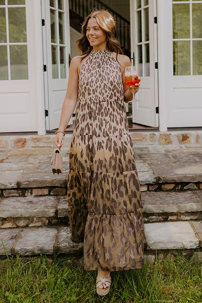 Urban Edit Leopard Maxi Dress