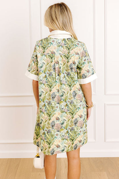 Tropical Blooms Floral Mini Dress