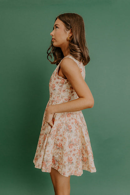 Heart Flutters Floral Denim Mini Dress