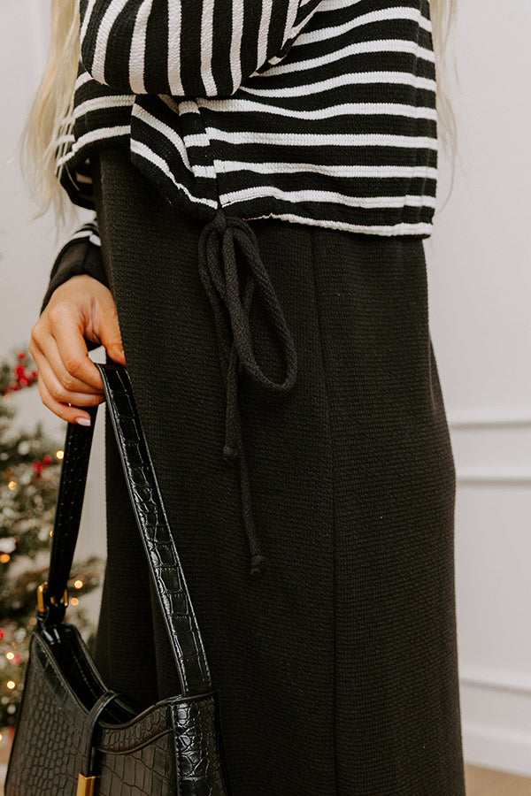 Modern Lines Knit Midi Dress