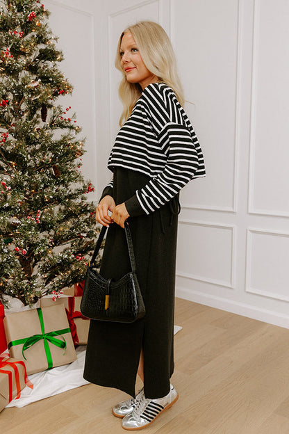 Modern Lines Knit Midi Dress