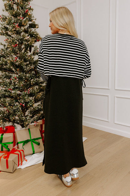 Modern Lines Knit Midi Dress