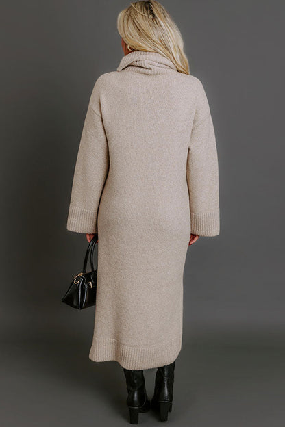 Cozy Charm Knit Sweater Midi Dress