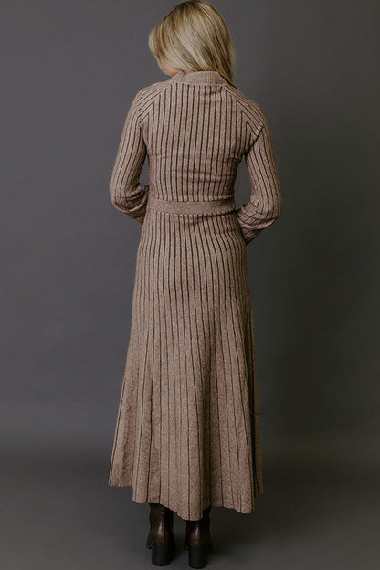 Street Style Ribbed Maxi Dress