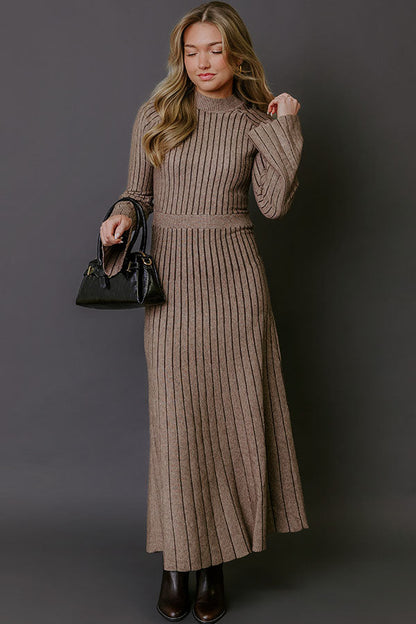 Street Style Ribbed Maxi Dress