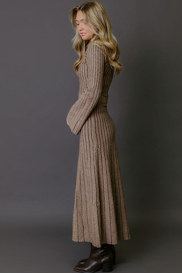 Street Style Ribbed Maxi Dress