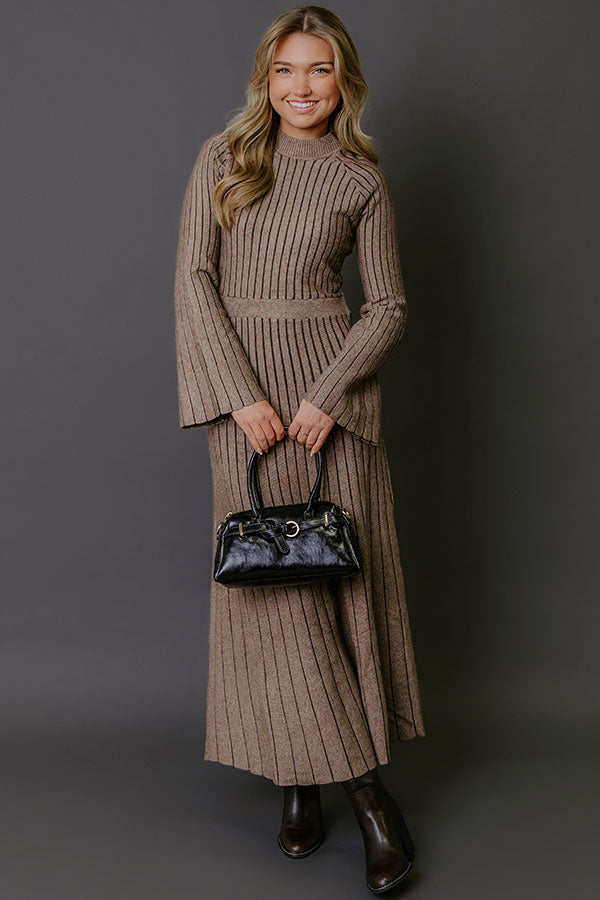 Street Style Ribbed Maxi Dress