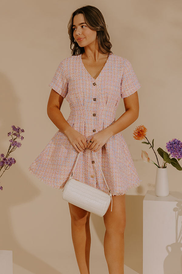 Charming Smile Tweed Mini Dress