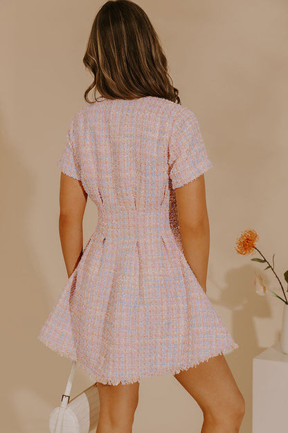Charming Smile Tweed Mini Dress