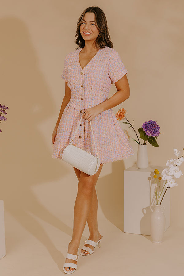 Charming Smile Tweed Mini Dress