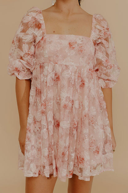 Secret Garden Floral Sequin Mini Dress