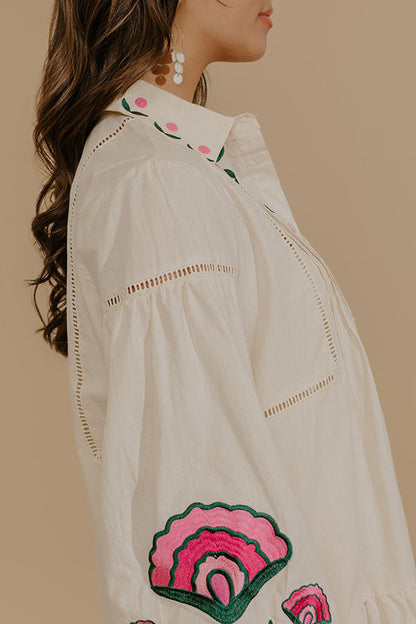 Soft Spoken Embroidered Mini Dress