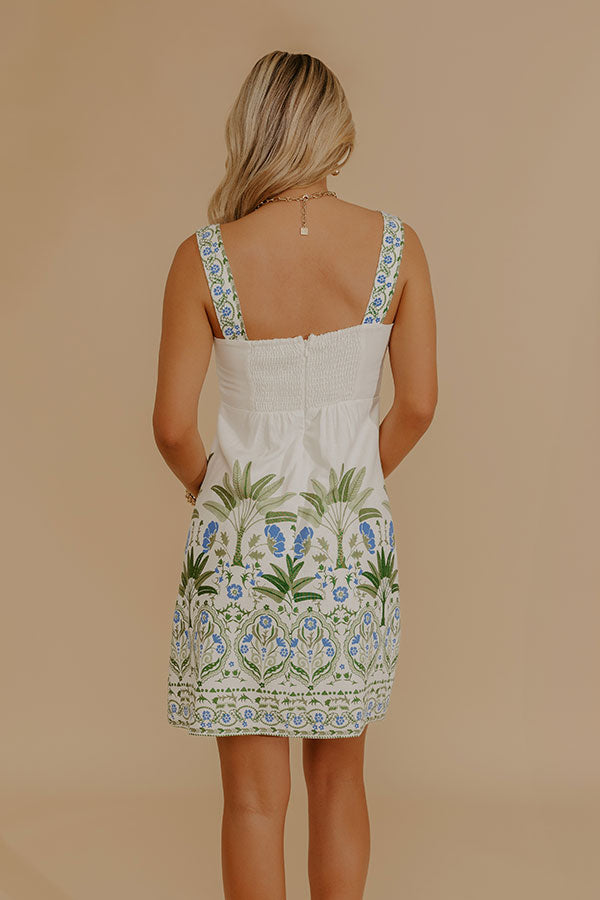 Afternoon in Amalfi Linen Blend Mini Dress