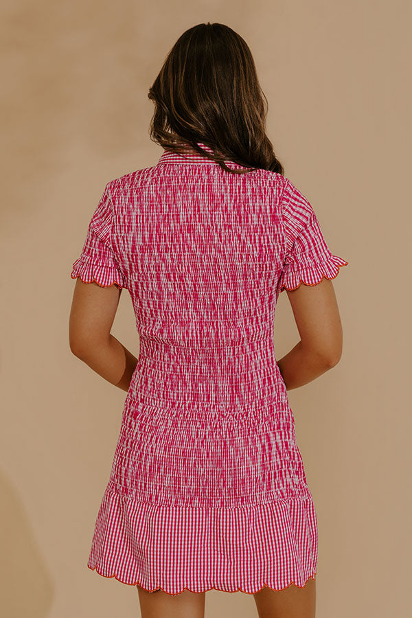 Pretty Picnic Smocked Gingham Mini Dress