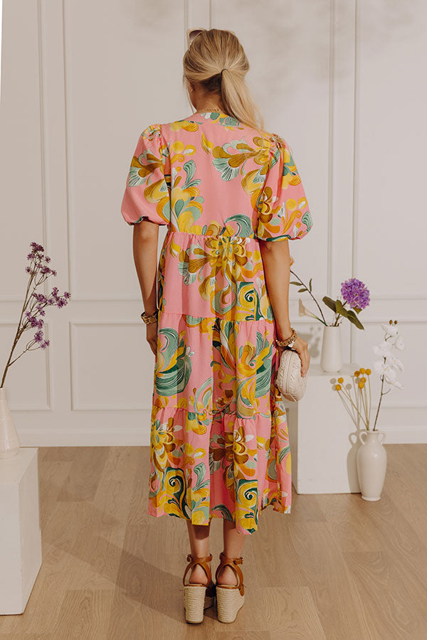 Happy Moments Tiered Midi Dress