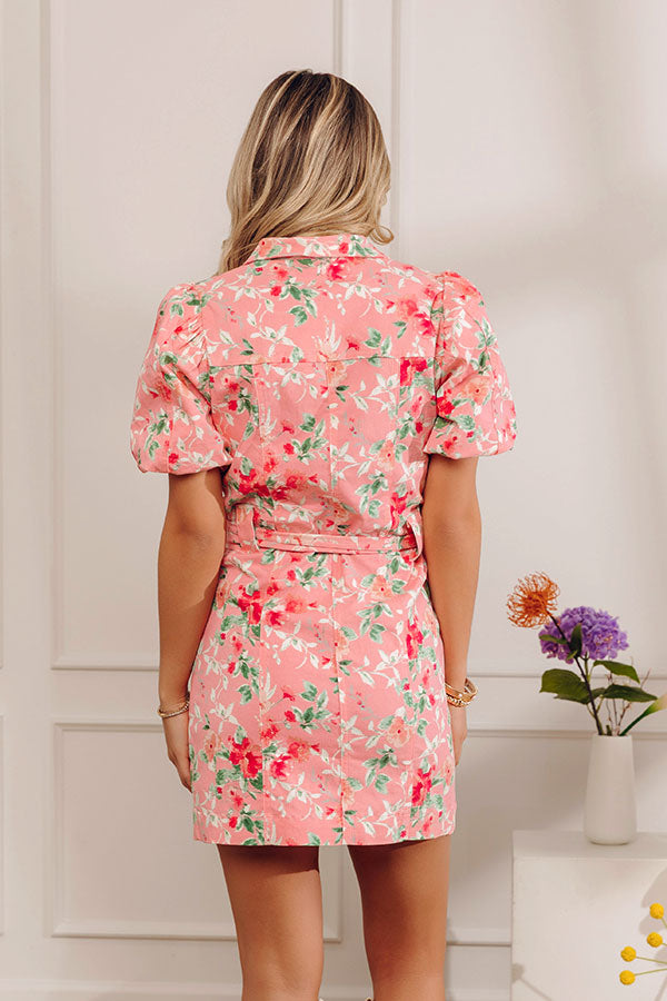 Darling Details Floral Button Down Mini Dress