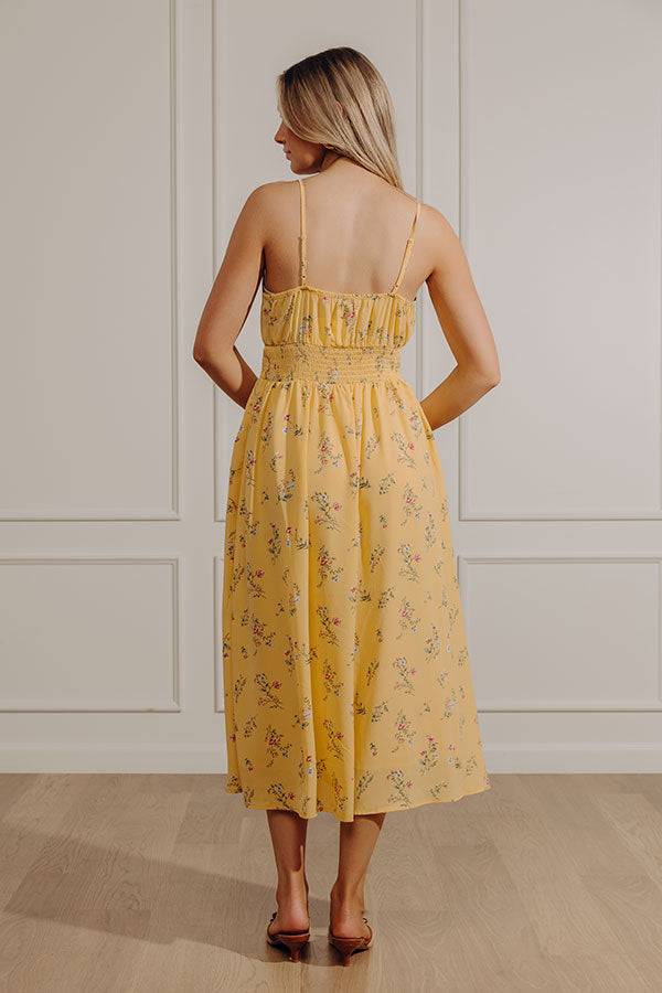 Sweet Meadows Floral Midi Dress