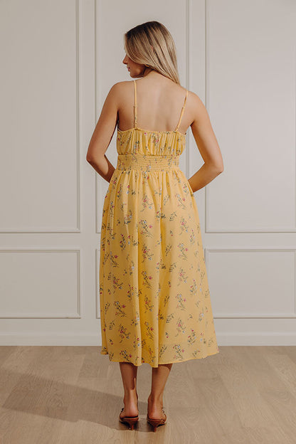 Sweet Meadows Floral Midi Dress
