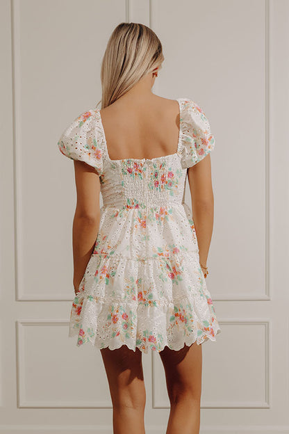 Garden Crush Floral Eyelet Mini Dress