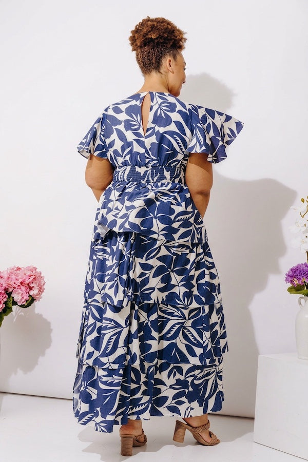 Bloom Belle Tiered Floral Maxi Dress Curves