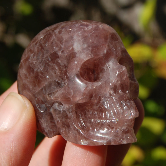 Strawberry Quartz Crystal Skull