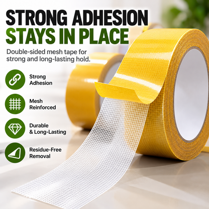 UltraGrip Double-Sided Mounting Tape – Heavy Duty Mesh Adhesive Tape for Home, Office & DIY Projects