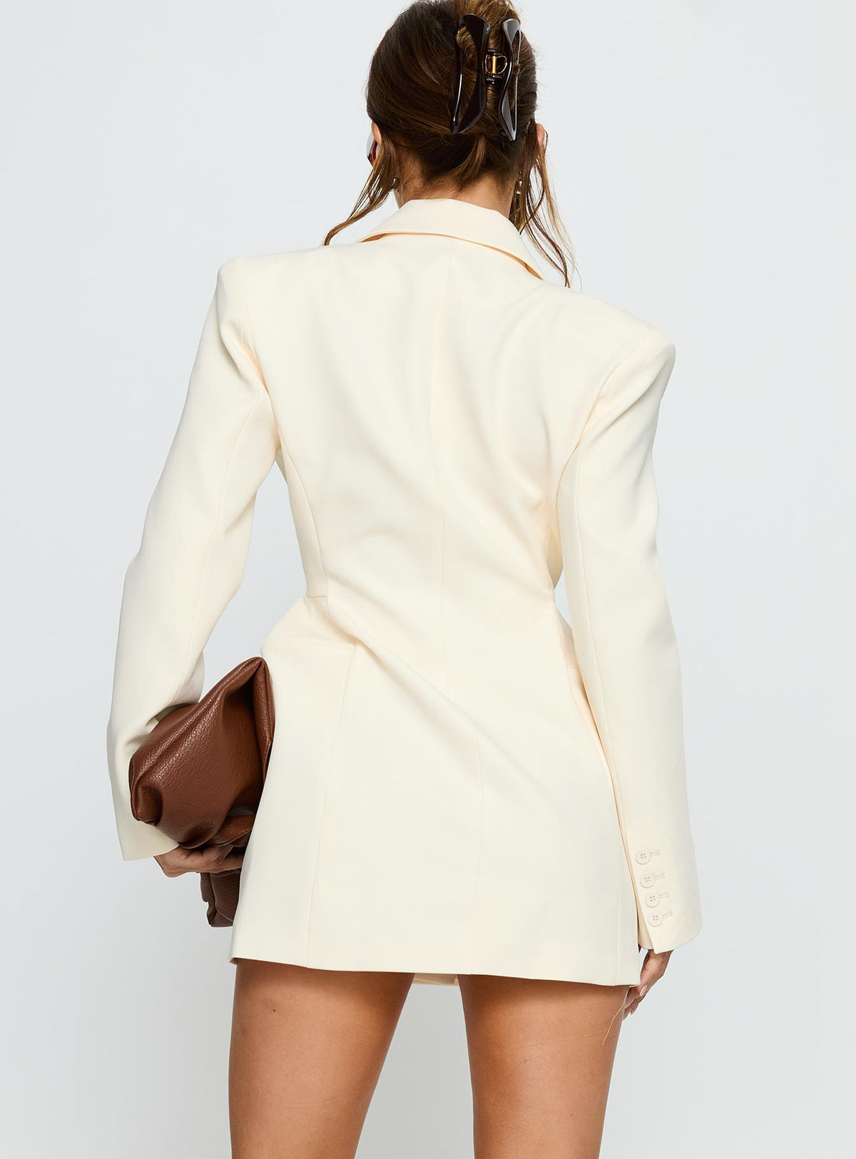 Wimbeldon Long Sleeve Mini Dress Cream