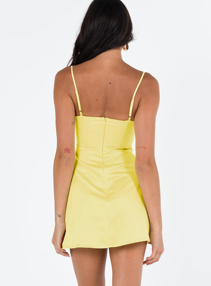 Della Mini Dress Butter Yellow