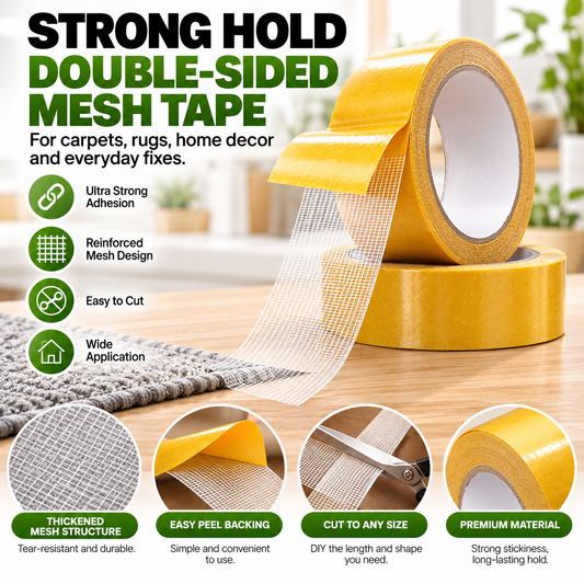 UltraGrip Double-Sided Mounting Tape – Heavy Duty Mesh Adhesive Tape for Home, Office & DIY Projects