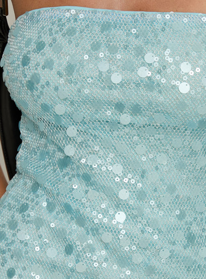 Mareisa Sequin Mini Dress Blue