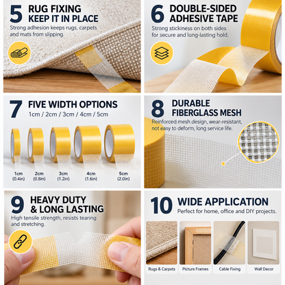 UltraGrip Double-Sided Mounting Tape – Heavy Duty Mesh Adhesive Tape for Home, Office & DIY Projects
