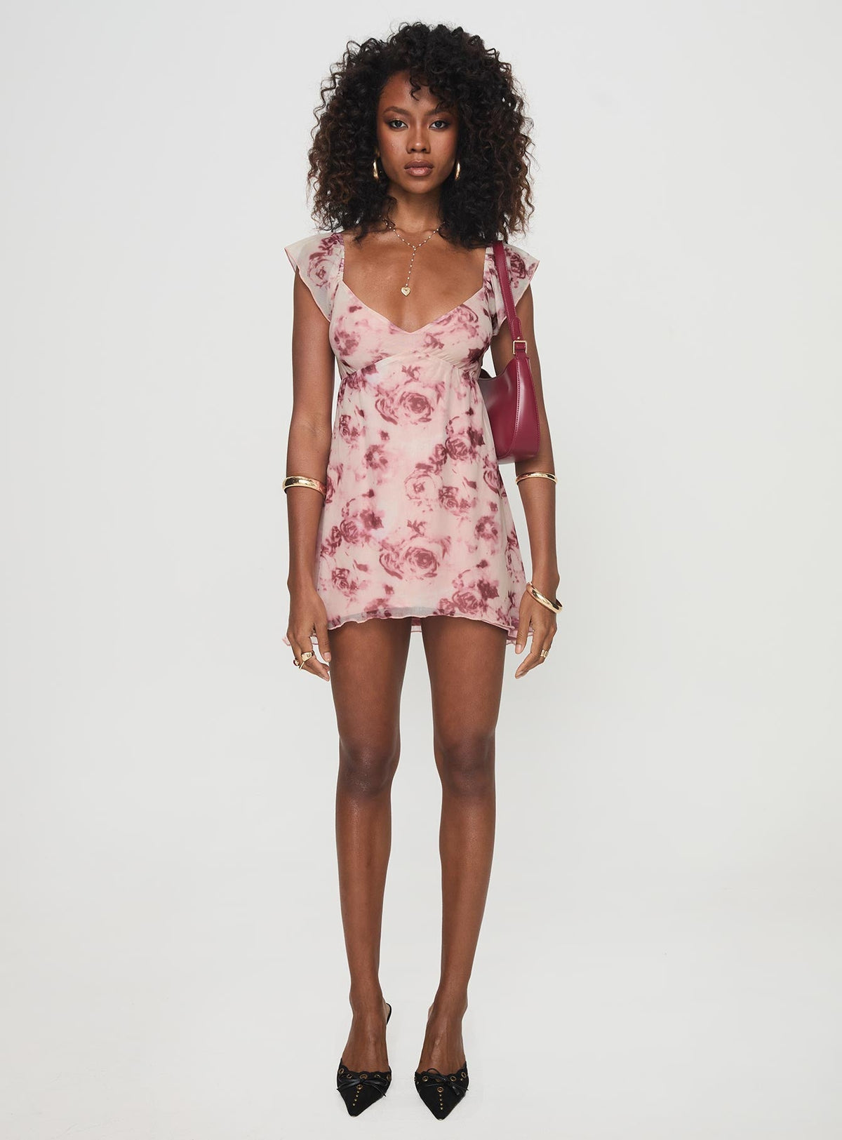 Trigg Mini Dress Pink Floral