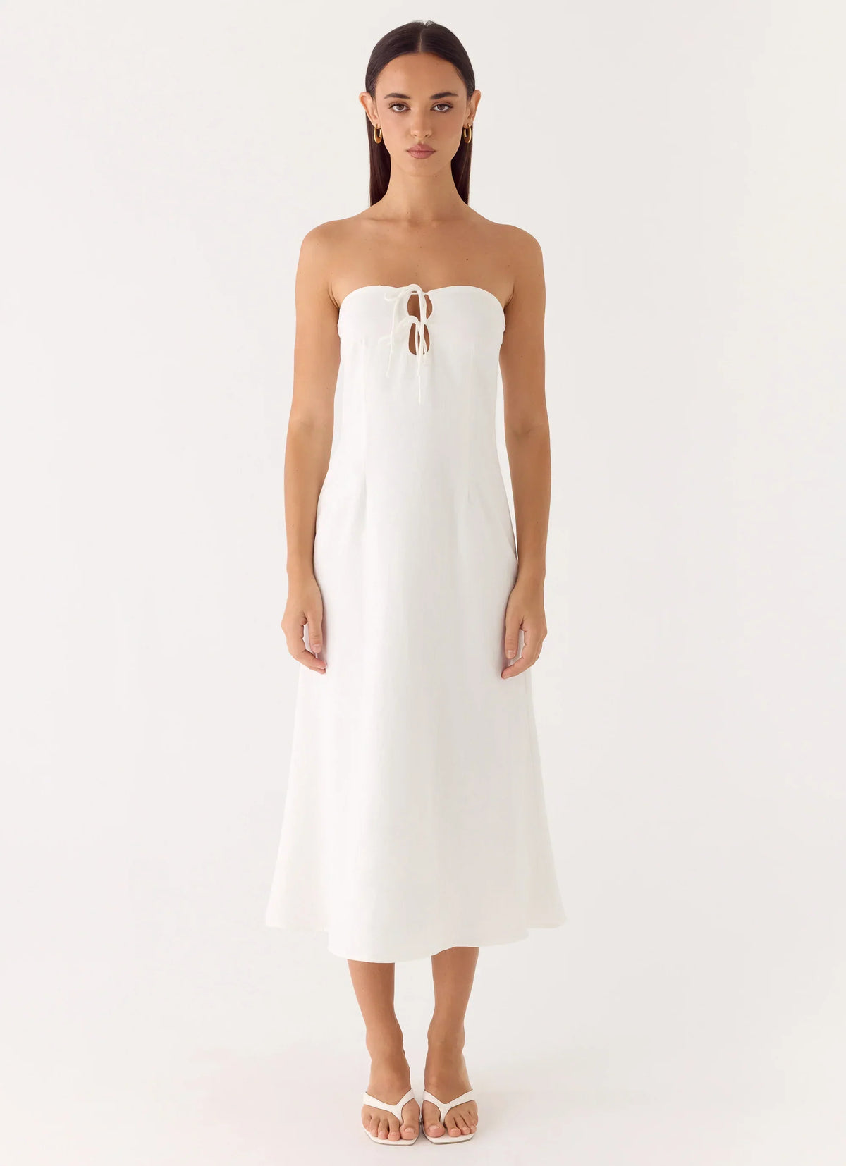 Sun Searching Midi Dress - White