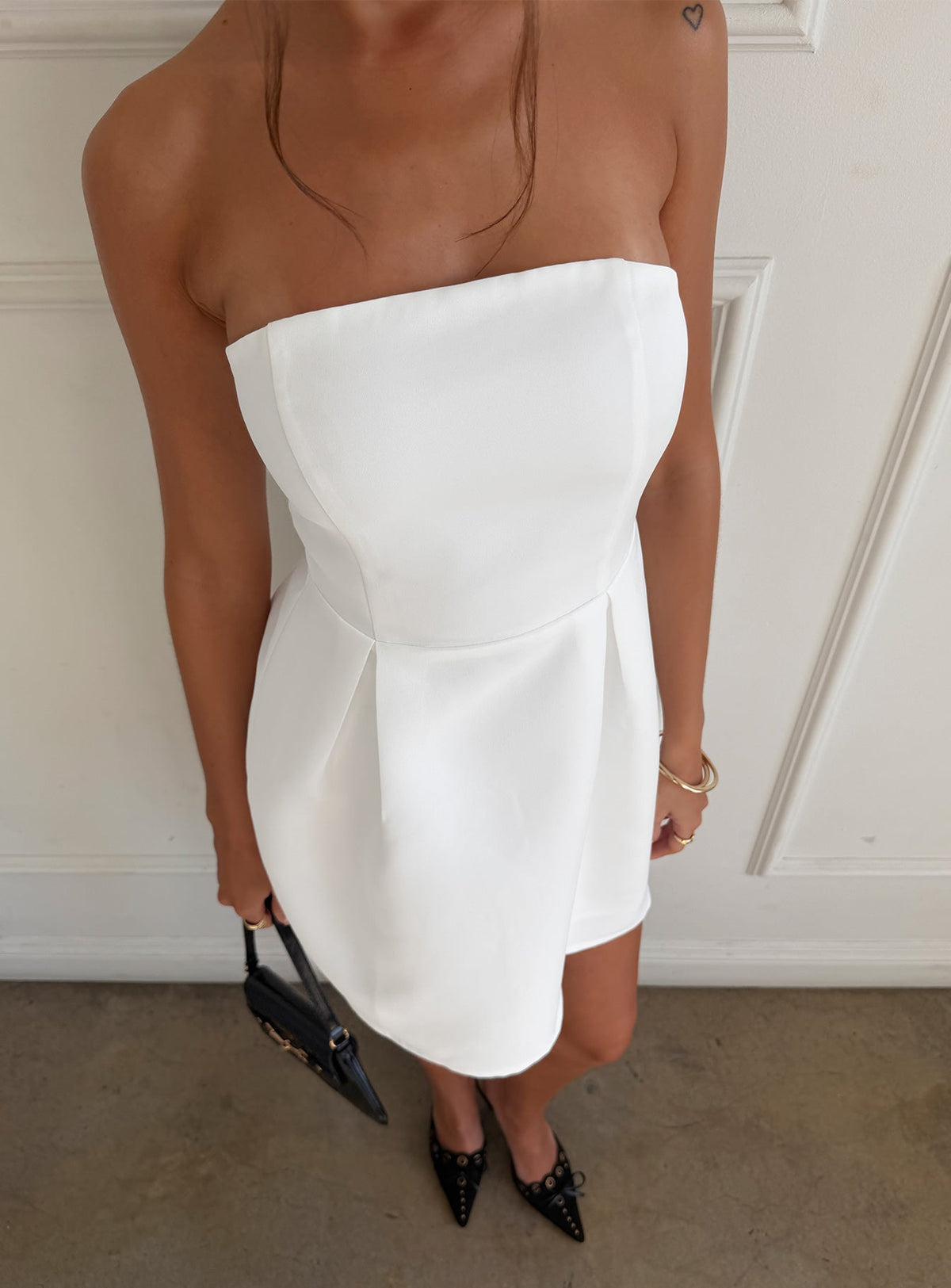 Spader Corset Mini Dress White
