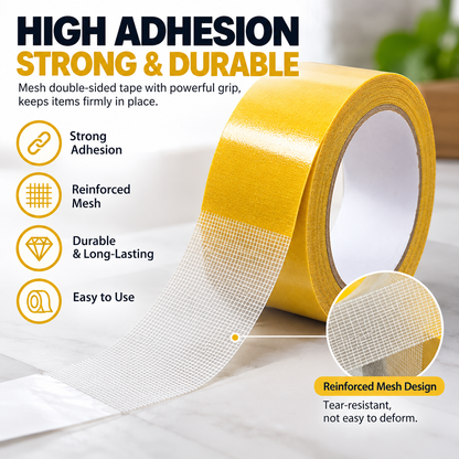 UltraGrip Double-Sided Mounting Tape – Heavy Duty Mesh Adhesive Tape for Home, Office & DIY Projects