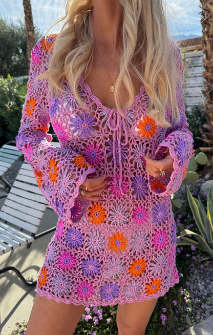 Vacay Mini Coverup ~ Fruit Punch Crochet