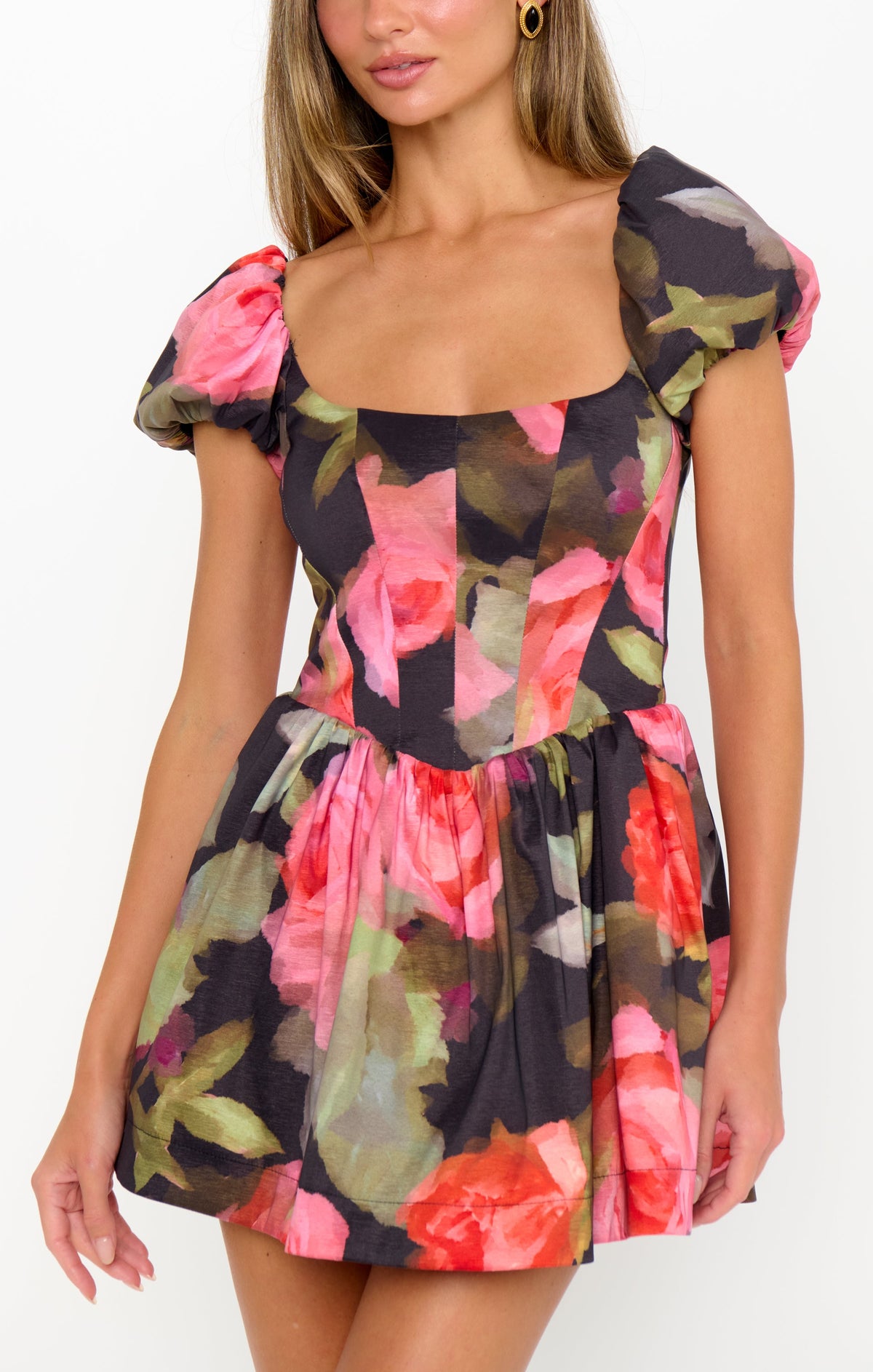 Sylvia Skort Dress ~ Noir Blooms